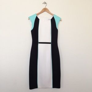 Calvin Klein colorblock sheath dress